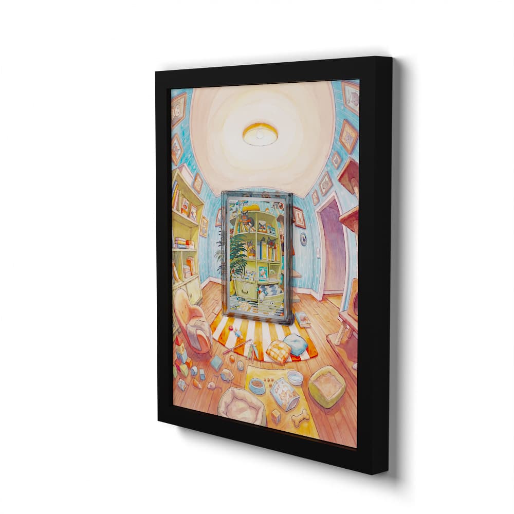167/162 Flamiau - Extended Artwork Framed Pokemon Card Display