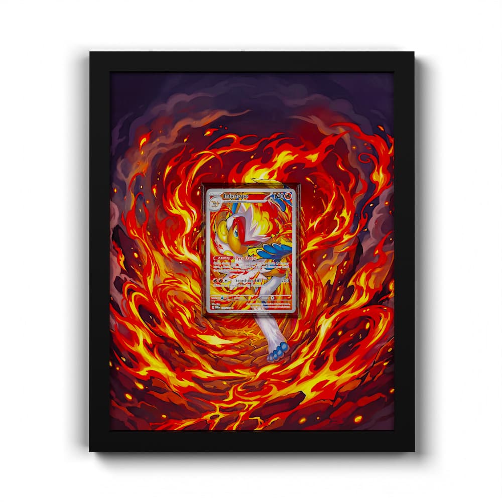 173/167 Panferno - Extended Artwork Framed Pokemon Card Display