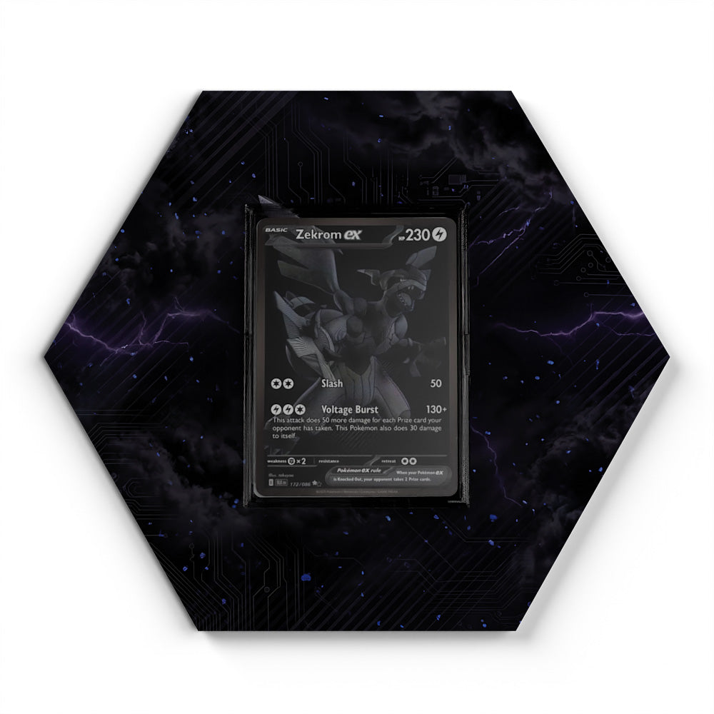 174/086 Zekrom EX - Extended Artwork Pokemon Card Display