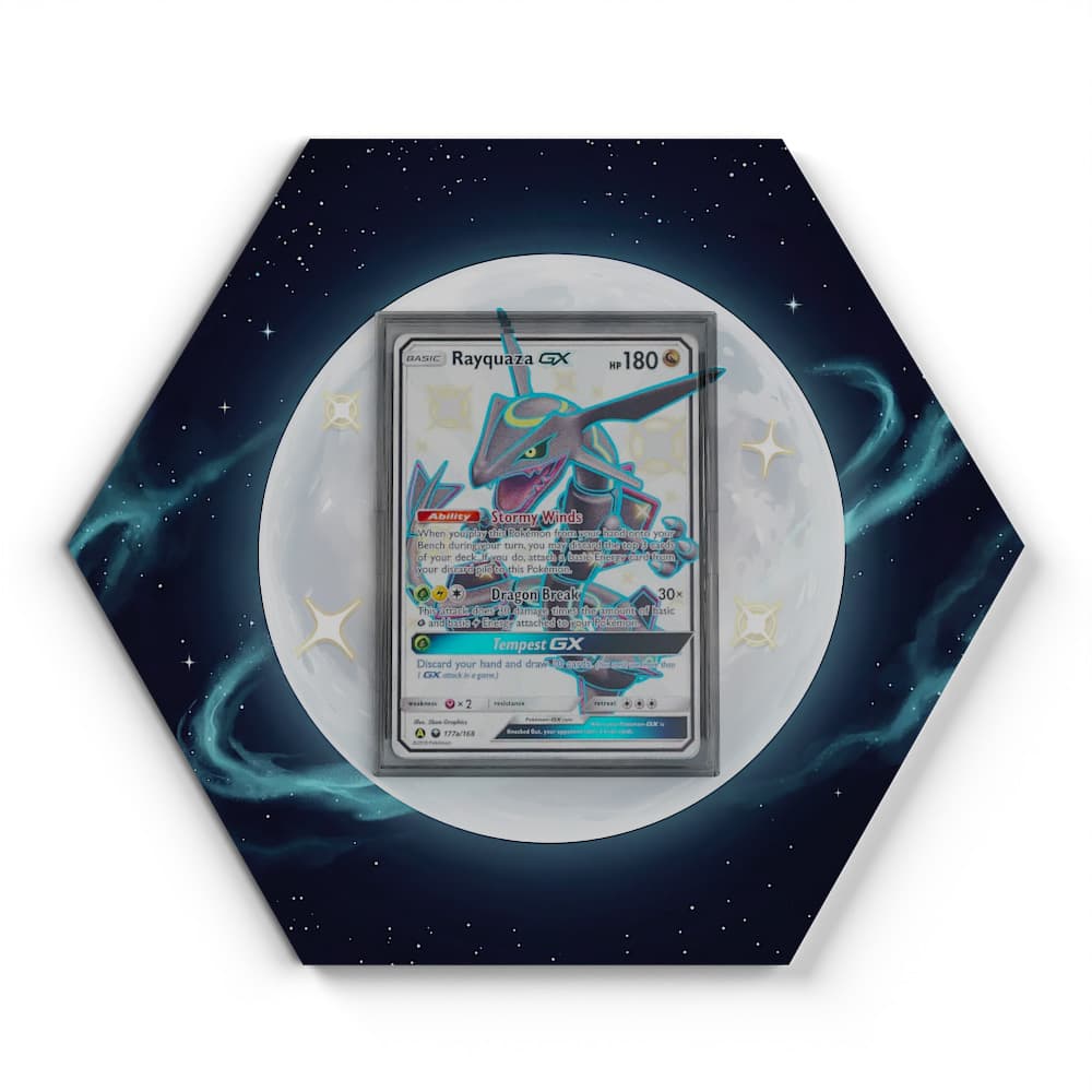 177a/168 Rayquaza GX - Extended Artwork Pokemon Card Display