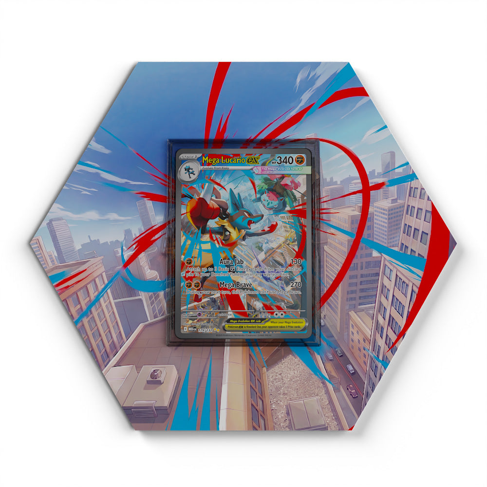179/132 Mega-Lucario EX - Extended Artwork Pokemon Card Display