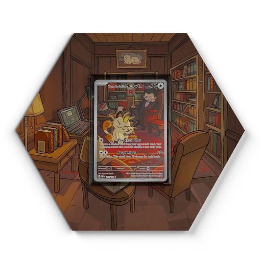 203/182 Team Rockets Mauzi - Extended Artwork Pokemon Card Display