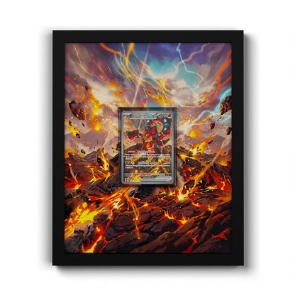 182 Volcanion EX - Extended Artwork Framed Pokemon Card Display
