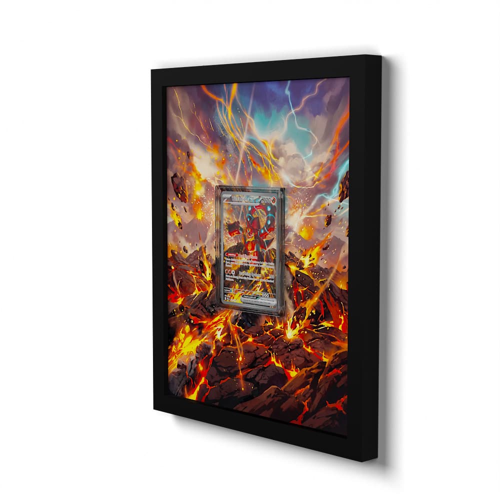 182 Volcanion EX - Extended Artwork Framed Pokemon Card Display