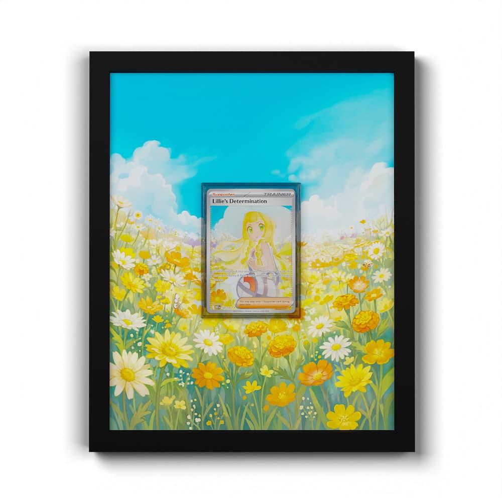 184 Lillys Entschlossenheit - Extended Artwork Framed Pokemon Card Display