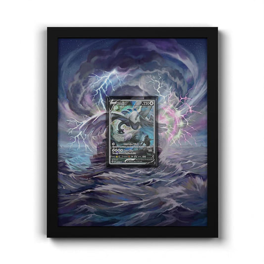 186/195 Lugia - Extended Artwork Framed Pokemon Card Display