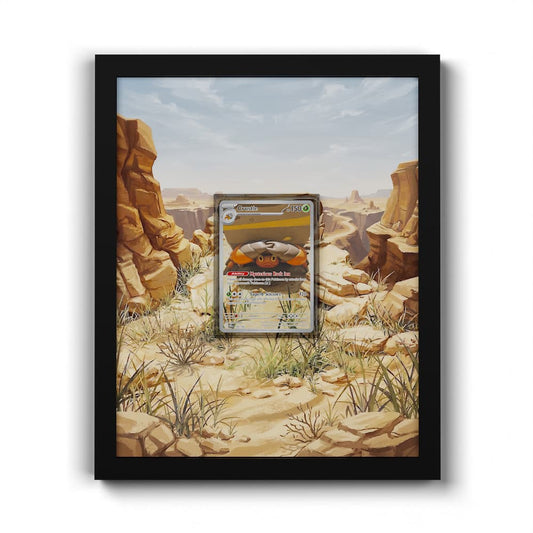 186 Lithomith - Extended Artwork Framed Pokemon Card Display