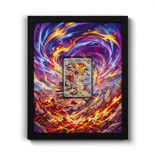190/182 Ethans Tornupto - Extended Artwork Framed Pokemon Card Display