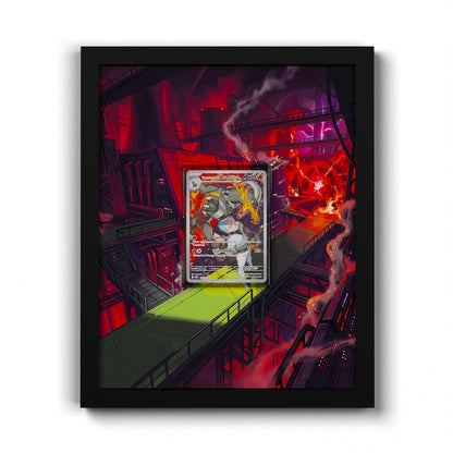191/182 Team Rockets Hundemon - Extended Artwork Framed Pokemon Card Display