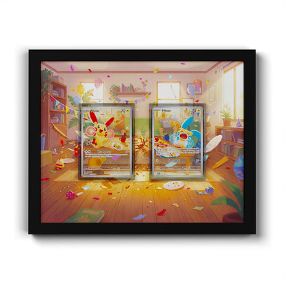 193 Plusle & 194 Minun - Connected Extended Artwork Pokemon Card Frame