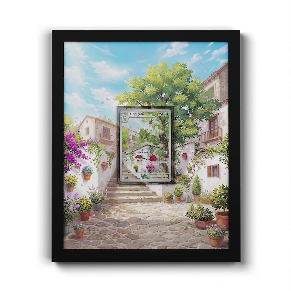 197 Floragato - Extended Artwork Framed Pokemon Card Display