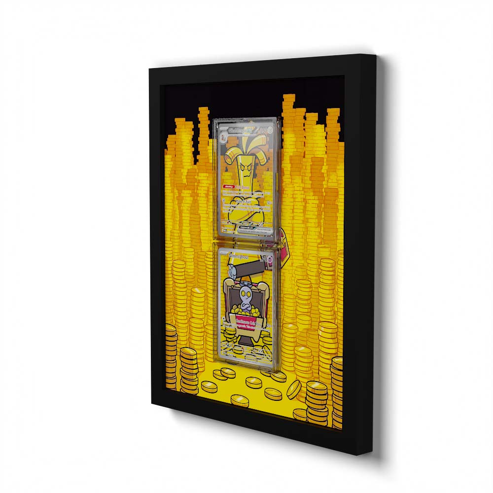 181 Fukano & 220 Perrin - Extended Artwork Framed Pokemon Card Display