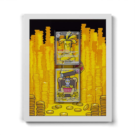181 Fukano & 220 Perrin - Extended Artwork Framed Pokemon Card Display