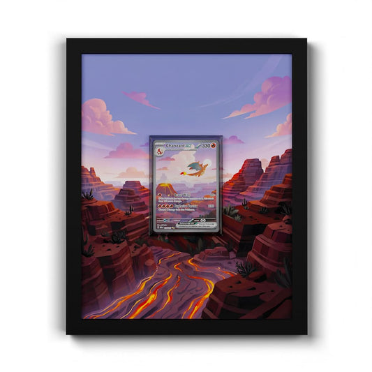 199 Glurak EX - Extended Artwork Framed Pokemon Card Display