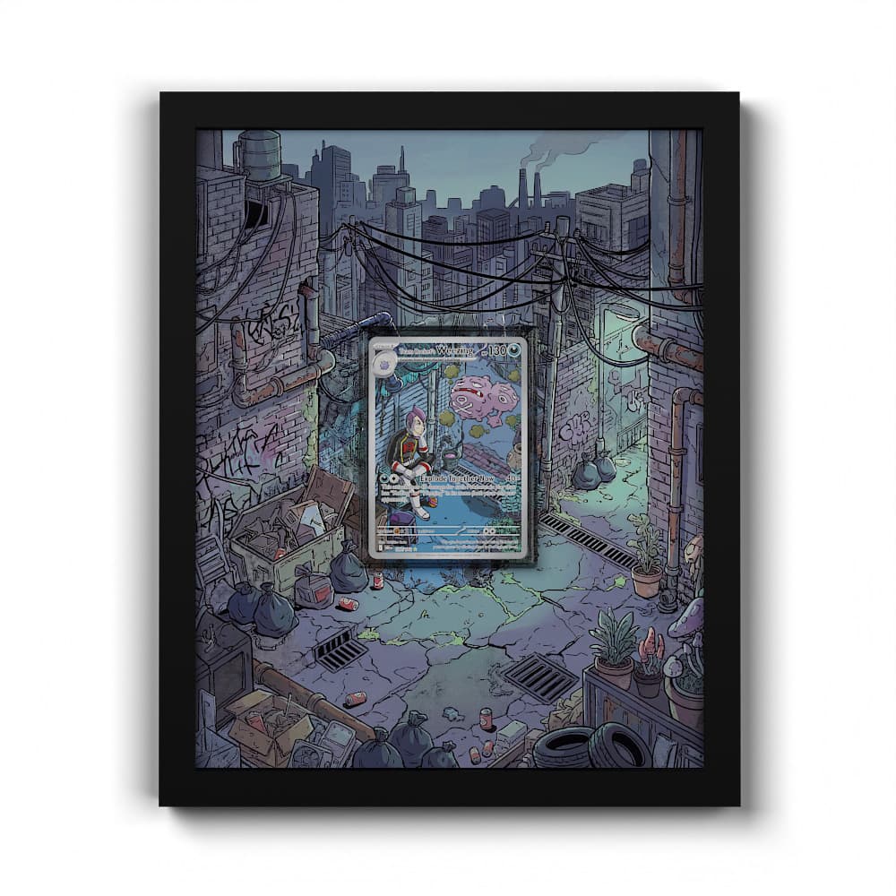 199 Team Rockets Smogmog - Extended Artwork Framed Pokemon Card Display
