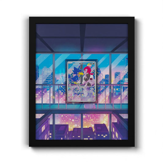 200 Team Rockets Kramurx - Extended Artwork Framed Pokemon Card Display