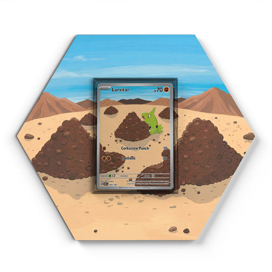 203/197 Larvitar - Extended Artwork Pokemon Card Display