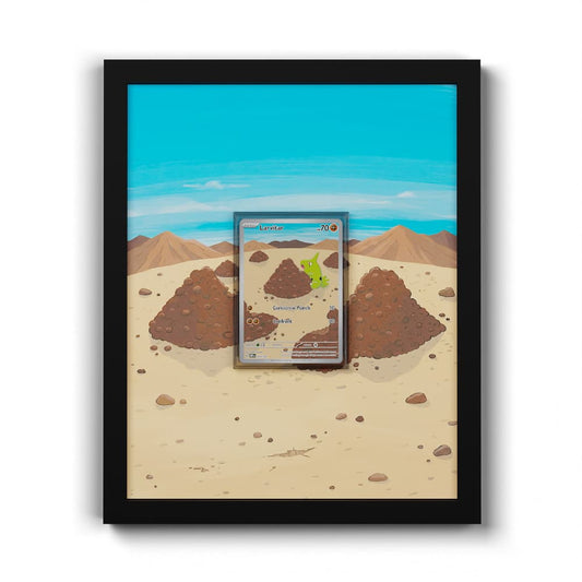 203 Larvitar - Extended Artwork Framed Pokemon Card Display