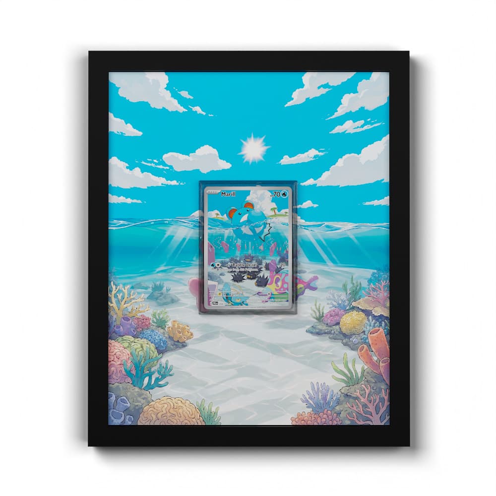 204 Marill - Extended Artwork Framed Pokemon Card Display