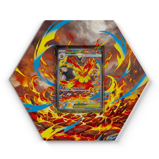 273/217 Mega-Flambirex EX - Extended Artwork Pokemon Card Display