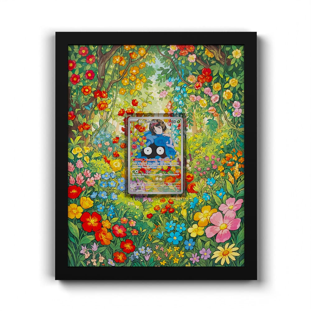 218 Erikas Tangela - Extended Artwork Framed Pokemon Card Display