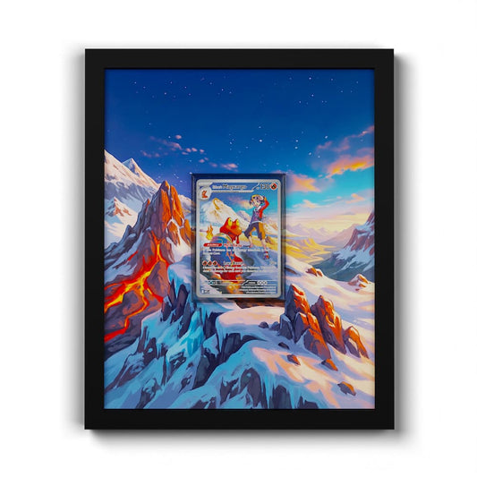 222 Klarins Magcargo - Extended Artwork Framed Pokemon Card Display