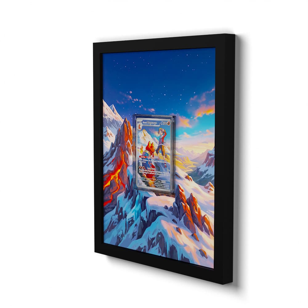 222 Klarins Magcargo - Extended Artwork Framed Pokemon Card Display