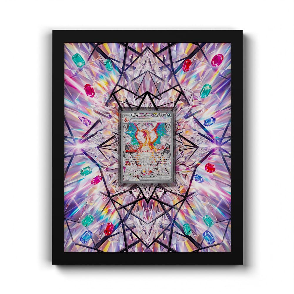 223 Glurak EX - Extended Artwork Framed Pokemon Card Display