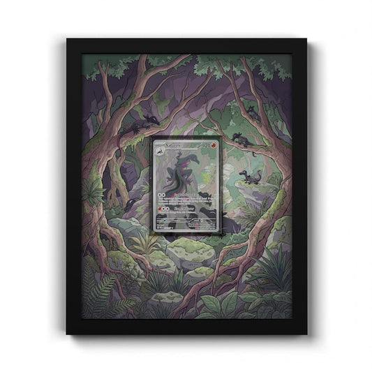 224 Amfira - Extended Artwork Framed Pokemon Card Display