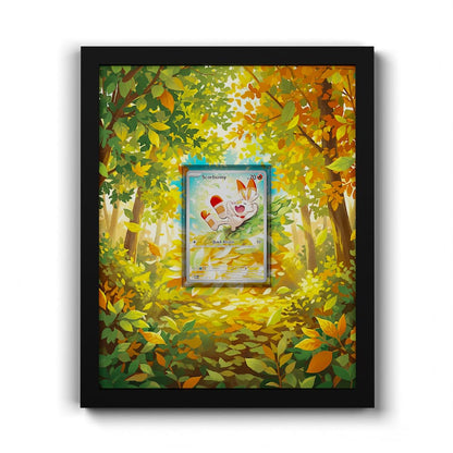 225 Hopplo - Extended Artwork Framed Pokemon Card Display