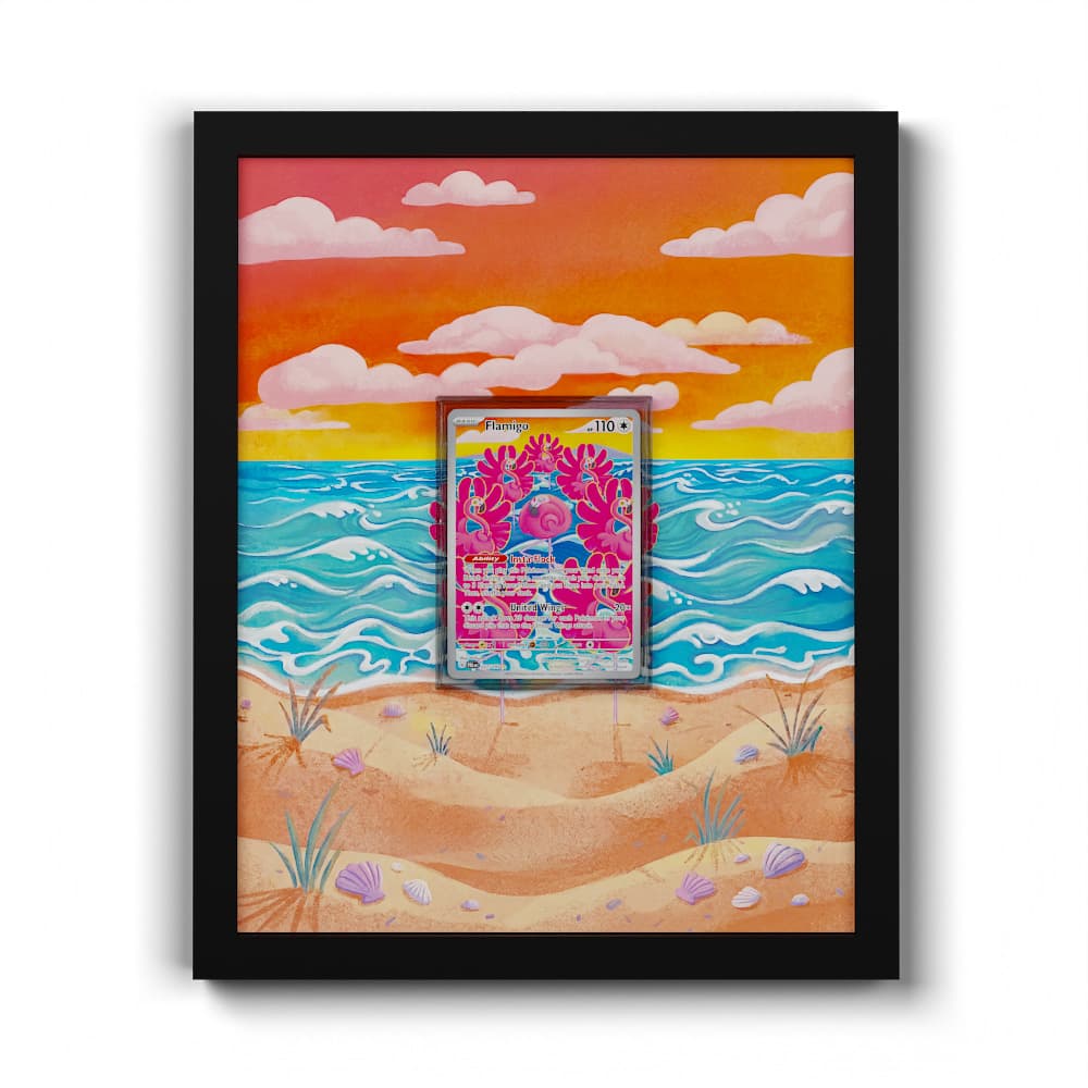 227 Flaminkno - Extended Artwork Framed Pokemon Card Display