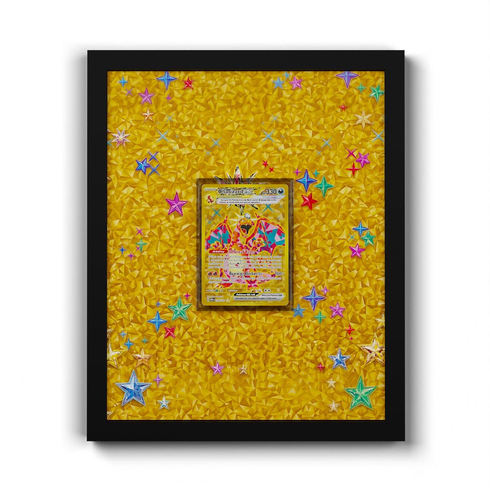 228/197 Glurak - Extended Artwork Framed Pokemon Card Display