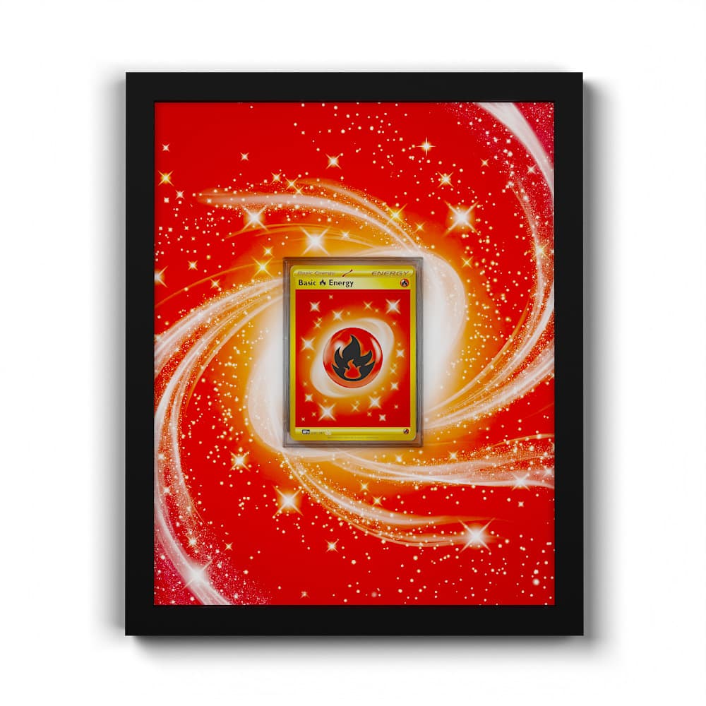 230/197 Feuer-Energie - Extended Artwork Framed Pokemon Card Display