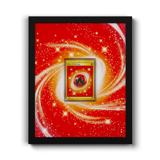 230/197 Feuer-Energie - Extended Artwork Framed Pokemon Card Display