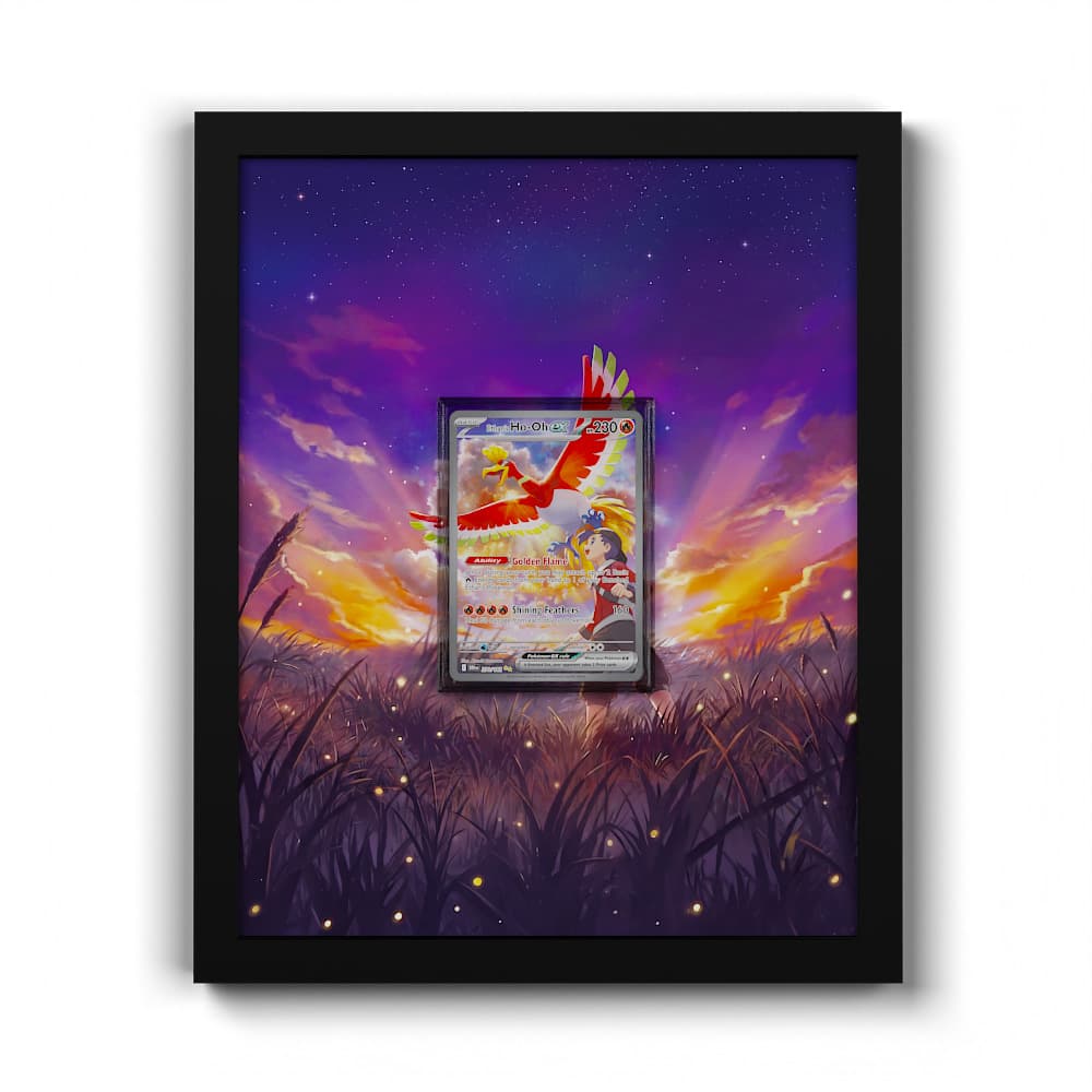 230 Klarins Ho-Oh EX - Extended Artwork Framed Pokemon Card Display