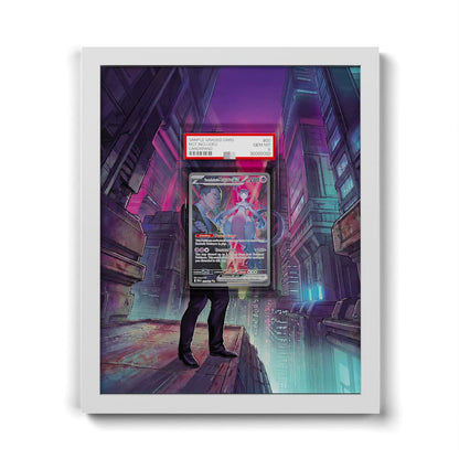 231/182 Team Rockets Mewtu EX - Extended Artwork Framed Pokemon Card Display