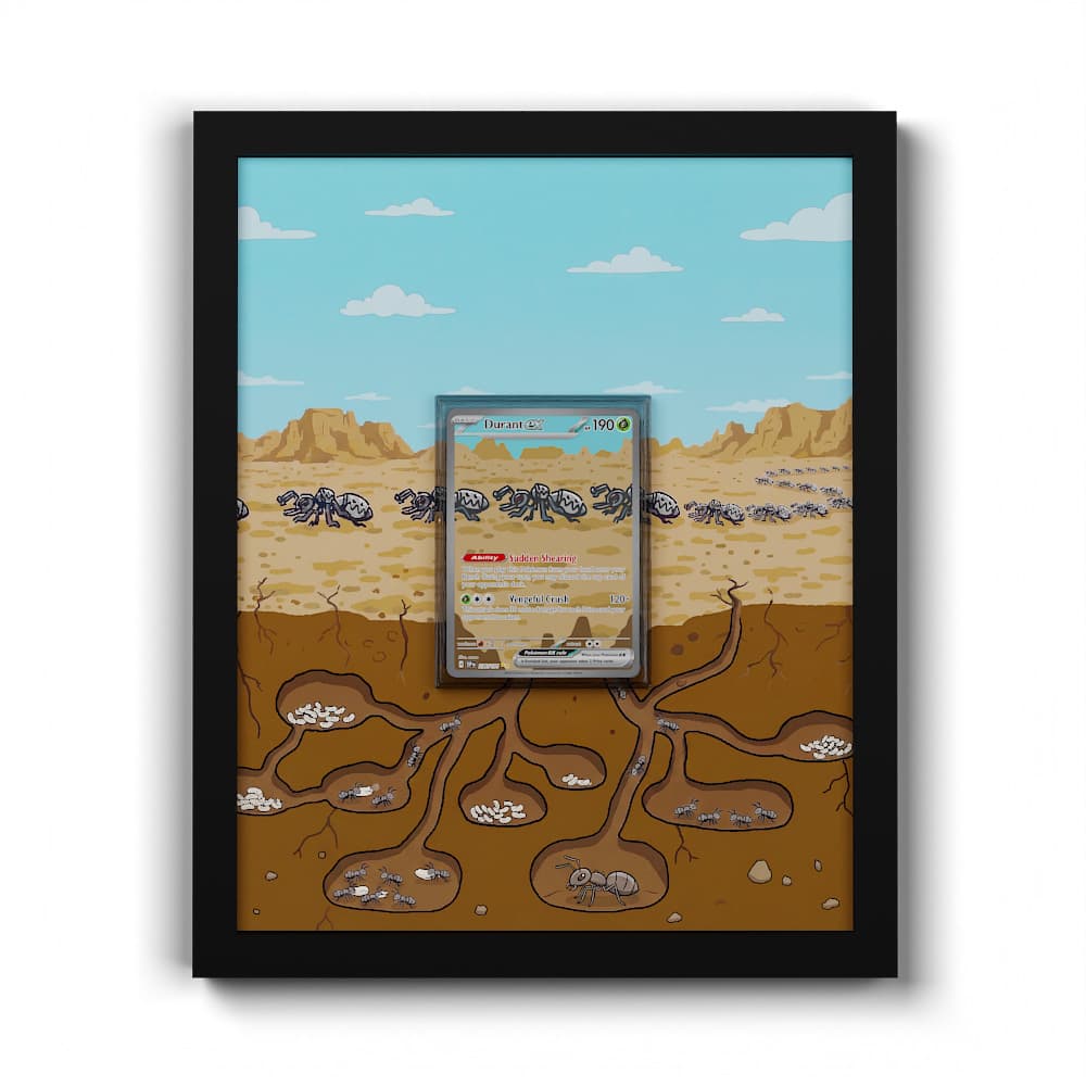 236 Fermicula EX - Extended Artwork Framed Pokemon Card Display