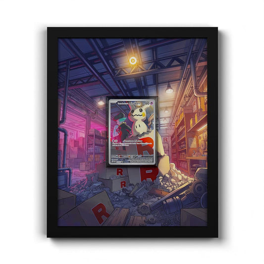 238 Team Rockets Mimigma - Extended Artwork Framed Pokemon Card Display