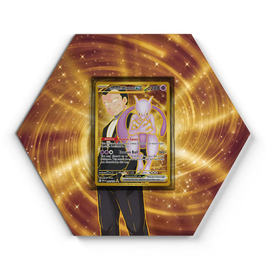 240/182 Team Rockets Mewtu EX - Extended Artwork Pokemon Card Display
