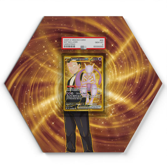 240/182 Team Rockets Mewtu EX - Extended Artwork Pokemon Card Display