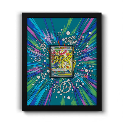 266 Mega-Zapplarang EX - Extended Artwork Framed Pokemon Card Display