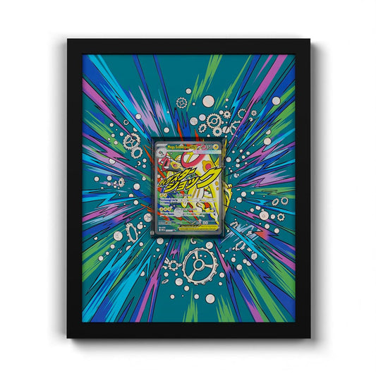 266 Mega-Zapplarang EX - Extended Artwork Framed Pokemon Card Display