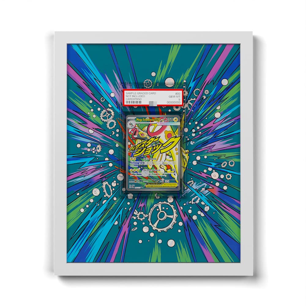 266 Mega-Zapplarang EX - Extended Artwork Framed Pokemon Card Display