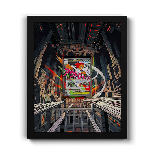 270 Mega-Irokex EX - Extended Artwork Framed Pokemon Card Display