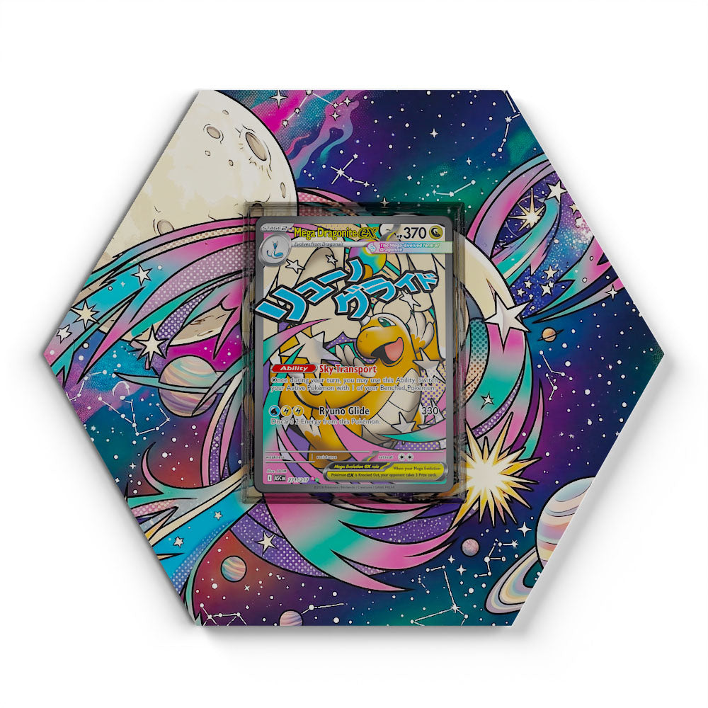 271/217 Mega-Dragoran EX - Extended Artwork Pokemon Card Display