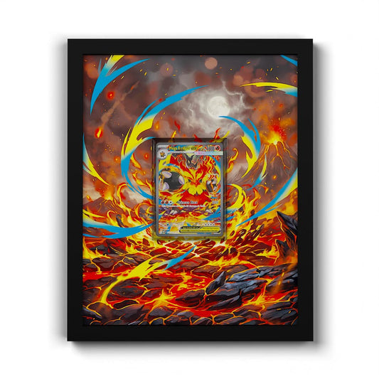 273 Mega-Flambirex EX - Extended Artwork Framed Pokemon Card Display