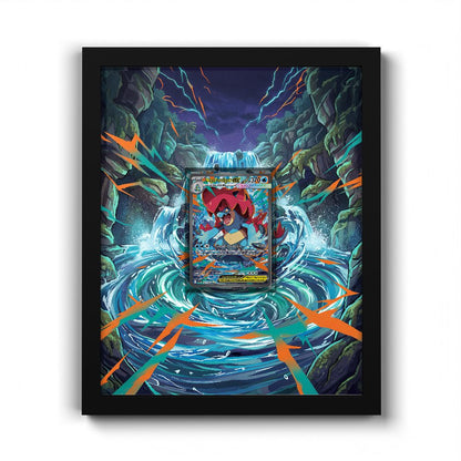 274/217 Mega Feraligatr Ex - Extended Artwork Pokemon Card Frame