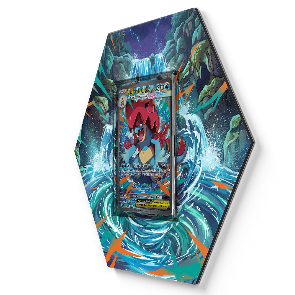 274/217 Mega-Impergator EX - Extended Artwork Pokemon Card Display