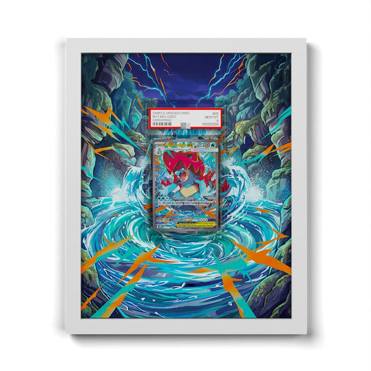 274 Mega-Impergator EX - Extended Artwork Framed Pokemon Card Display