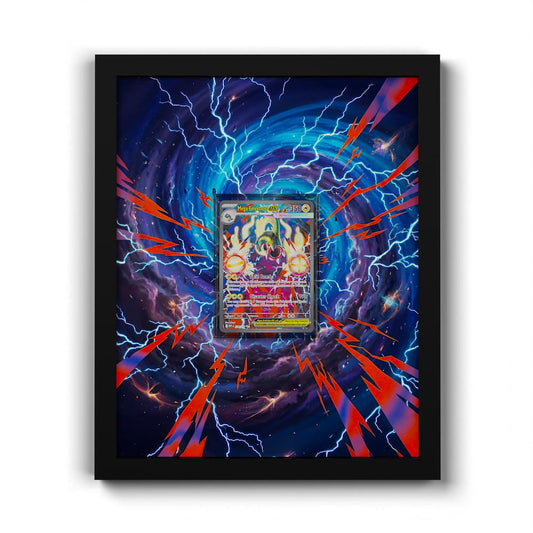 278 Mega-Zapplarang EX - Extended Artwork Framed Pokemon Card Display